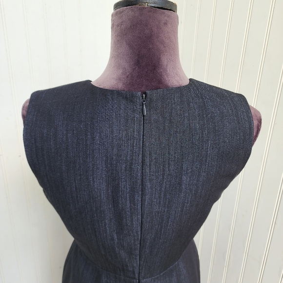 Calvin Klein Womens Blue Denim Chambray Sleeveless Sheath Midi Dress Bodycon 4 - Picture 15 of 16